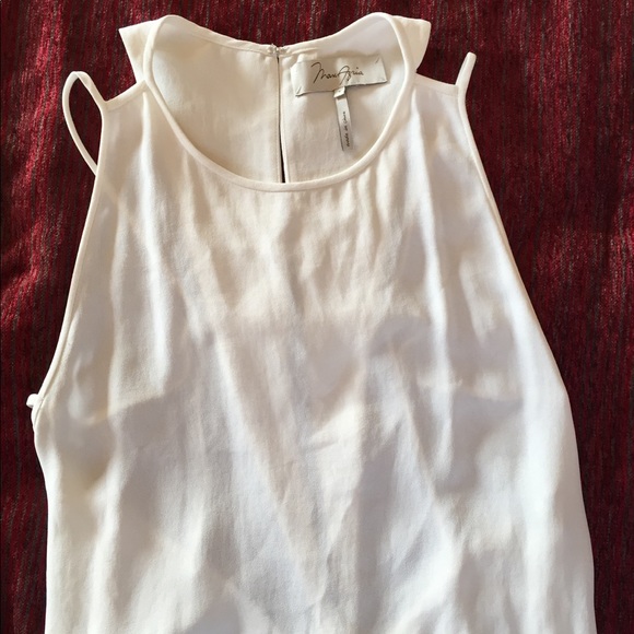 Max Azria Crepe Racerback Off White Gown, S - Picture 3 of 8